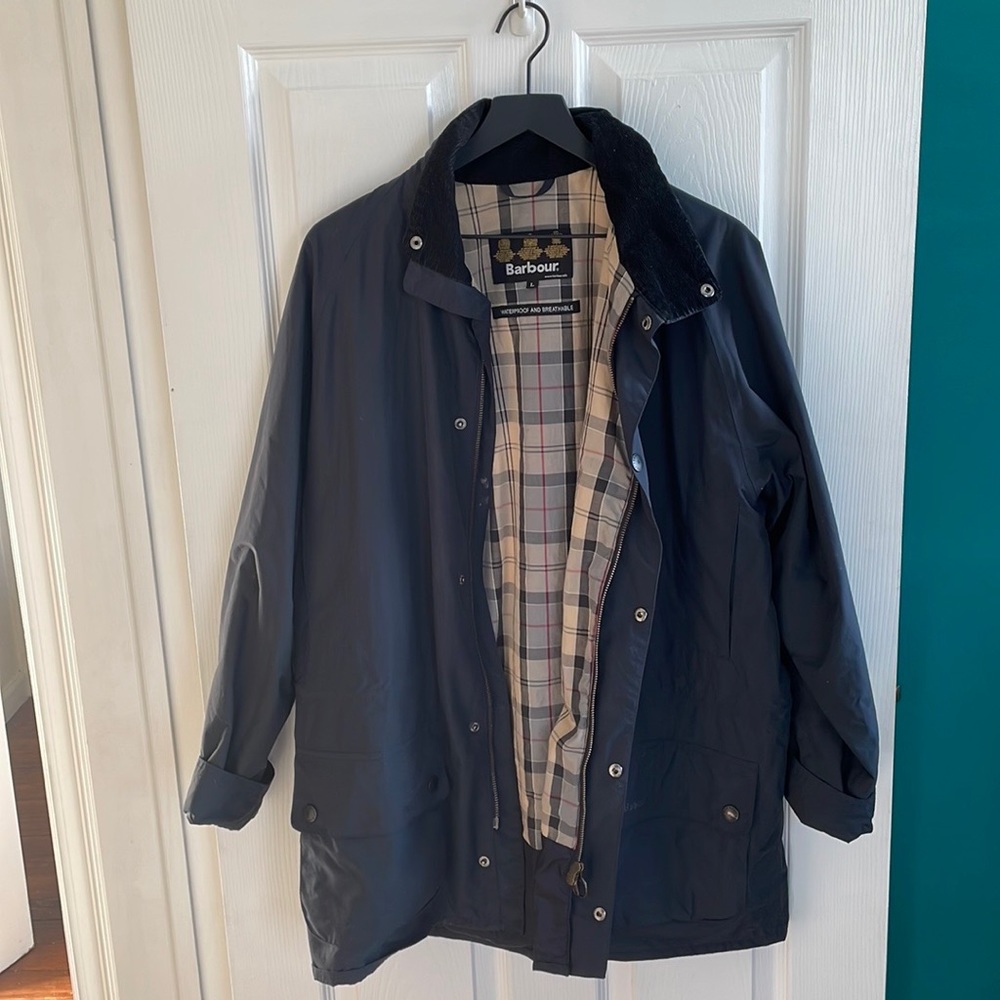 Barbour Jacket - Navy - Size L
